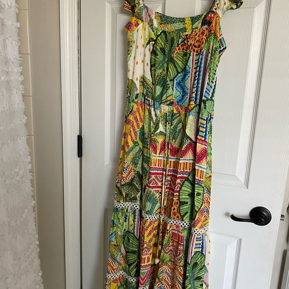 FARM Rio Brazil Tropical Farm Freshness Cropped Maxi Dress, US Size L 🇧🇷 - Picture 10 of 13